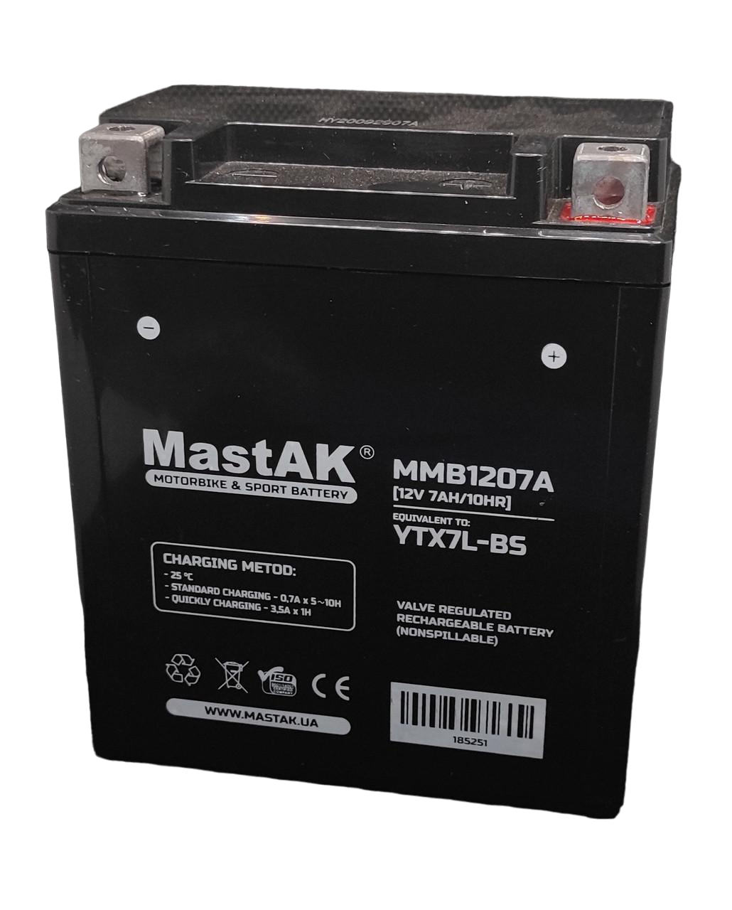 Акумулятор MASTAK MMB1207A 12V 7Ah (185251)